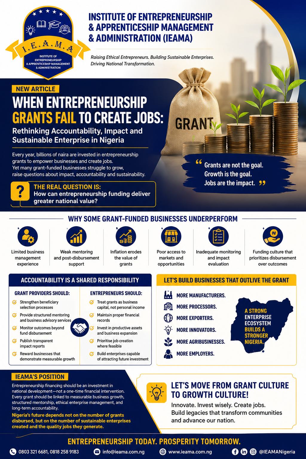 When Entrepreneurship Grants Fail to Create Jobs: Rethinking Accountability, Impact and Sustainable Enterprise in Nigeria