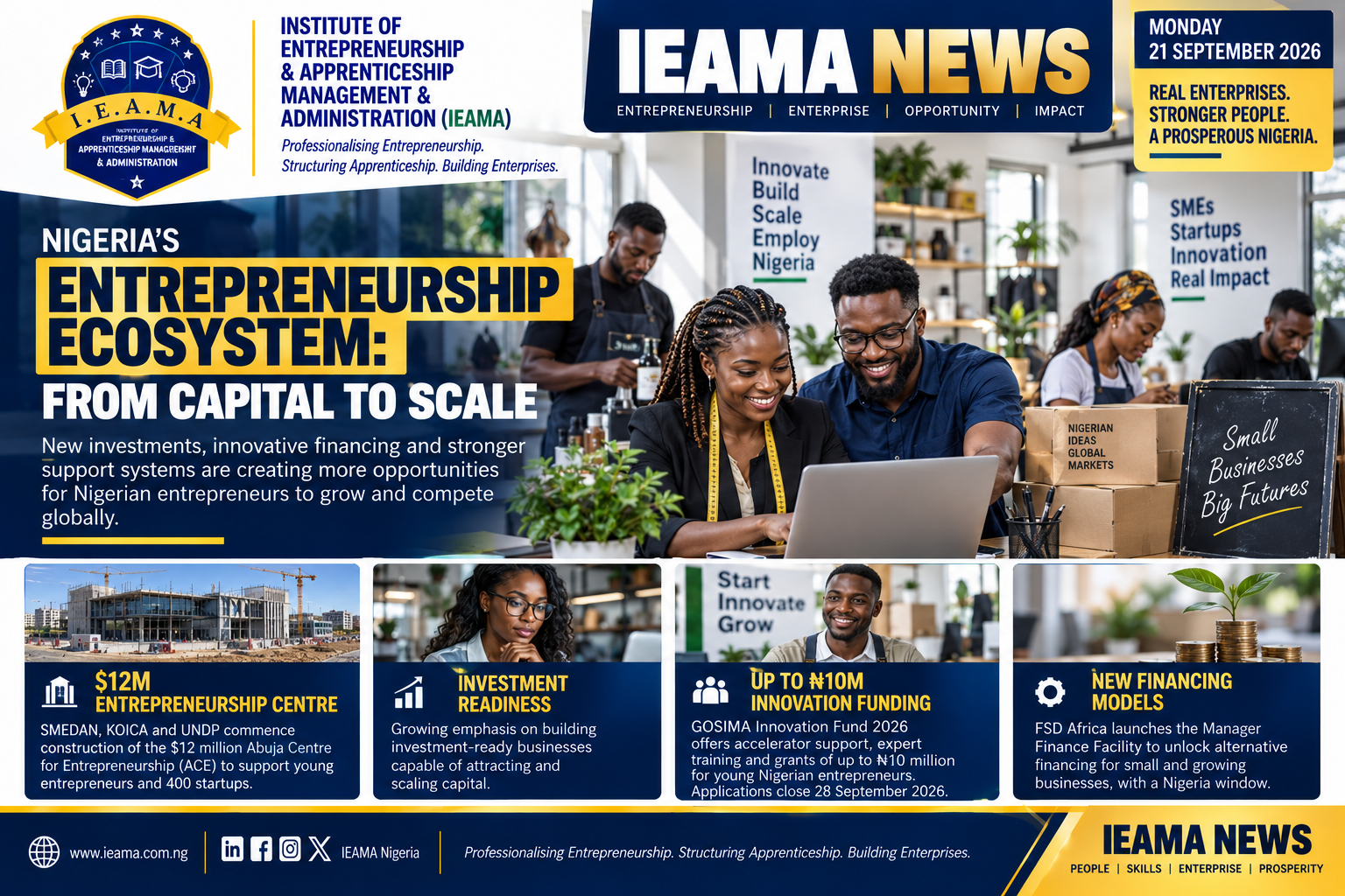 Nigeria’s Entrepreneurship Ecosystem Enters a New Phase as Investment, Infrastructure and Enterprise Support Expand