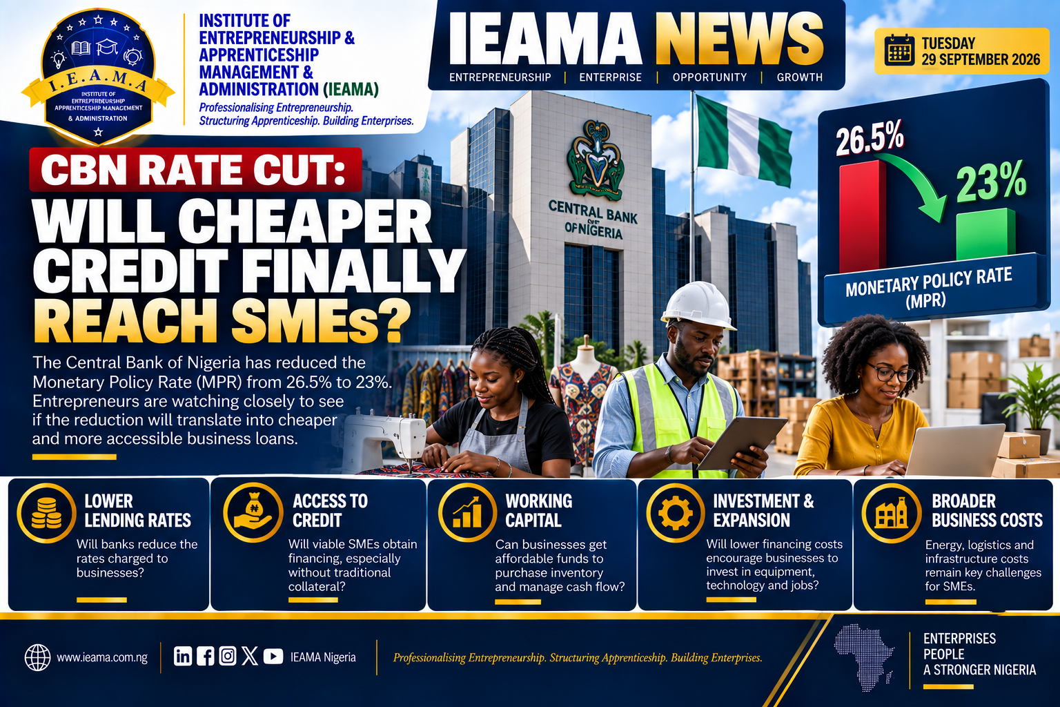 CBN Rate Cut: Will Cheaper Credit Finally Reach SMEs?